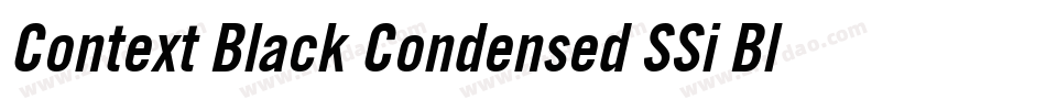 Context Black Condensed SSi Black Condensed Italic字体转换